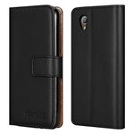 iCatchy For Alcatel 1 2021 Case - Wallet Book [Stand View] Card Case Cover Premium Leather Folio Case for Alcatel 1 (Black)