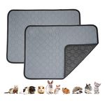 Fantperful Pet-Cage Liners-Mat Pee Pads-Bedding - for Guinea Pig Hamsters Chinchillas Bunny Rabbit Ferrets Rat Hedgehogs Small Cat Dog Puppies Small Mini Animal 2 Packs (L(19.68x27.55inch))