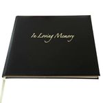 Esposti in Loving Memory Condolence Book - Open Format Inner Pages - Black - (Size 8.9" x 6.7" x 1.2")