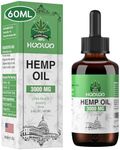 HOOLOO Hemp Oil for Adults 3000MG for Bedtime Support, Unwind, Relief Muscle Joint Discomfort, Allergen Free, 2Fl Oz, Made in USA