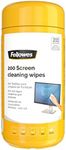 Fellowes 200 Screen Wipes Tub for Home and Office - Monitor/Laptop/iPad/Mobile Phone/Tablet Cleaning Wipes - Multi Pack of 6 - Amazon Exclusive