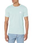 BOSS Men's Tales Woven Patch Logo Jersey T-Shirt, Cloud Green, X-Large