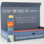 Gut Wealth® 4 Week | Citrus Daily Supplement for Gut | Liquid Biotic Supplement, Gut Health, Digestion, Reduces Urgency & Bloating | IBS Supplement [28 Daily Sachets]