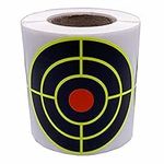 3 Inch Splatter & Reactive Paper Target Shooting Stickers 250 Pcs/roll Bullseye Shooting Target