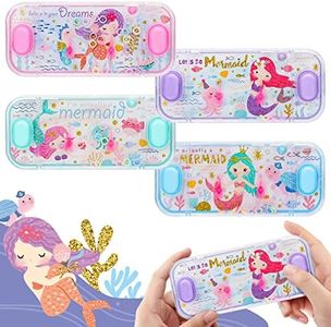 SevenQ Handheld Water Games, 4 Packs Mermaid Theme Water Toss Ring Game Aqua Toy Water Ring Game for Kids Handheld Stocking Stuffers