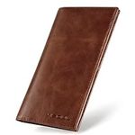 VISOUL Men's Leather Long Checkbook