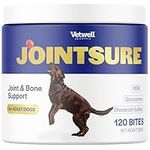 JOINTSURE Vetwell Joint Supplements for Dogs - 120 Chews - Soothes Joints, Aids Mobility, Dog Joint Supplement with Glucosamine, MSM and Chondroitin Sulfate - Joint Aid for Dogs