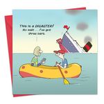 Twizler Funny Card for Teenager with Mobile Phone, Boat & Titanic Reference - Blank Card - Humour Happy Birthday Card - Teenager Card - Get Well Soon Card - Good Luck - Congratulations