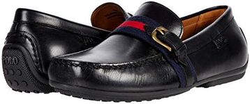 Polo Ralph Lauren Men's Riali Driver Loafers, Black, 9 UK