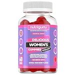 Women's Vitality Multivitamins + Probiotics Gummy | Mixed Fruit Flavour | 60 Vegan Gummies | Contains 19 Active Nutrients. Gut, Bones, Energy, Hair, Skin, Vision & Immunity by NUTRIGUMS®