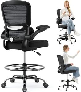 TRALT Drafting Chair - Tall Office Chair with Lumbar Support for High Desk