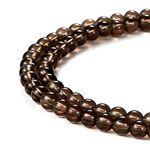Beadnova AAA Brazil Tea Brown Crystal Rock Smokey Quartz Gemstone Round Bead Various Size (4mm x 1 Strand)