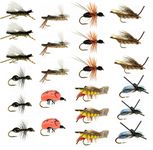 Terrestrial Trout Fly Fishing Flies Collection: 23 Flies + Fly Box