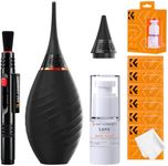 K&F Concept 10-in-1 Camera Cleaning Kit with Lens Pen, Rocket Air Blower-Extension & Short Nozzle, Microfiber Cleaning Cloth, Cleaning Liquid for DSLR Camera Lens Cell Phones Cleaning Tool Accessories