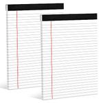 Legal Pads 8.5 x 11 White Note Pads 8-1/2 x 11 Lined Sheet Pad Wide Ruled Lined Paper Legal Pad 2 Pack Notepads 8.5 x 11 Lined Writing Pads of Paper 8.5 x 11 Notepad White Paper Pads 30 Sheets/Pad