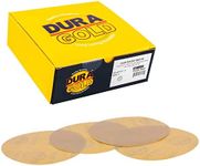 Dura-Gold - Premium - 1000 Grit 6" Gold Hook & Loop No Hole Sanding Discs for DA Sanders - Box of 24 Sandpaper Finishing Discs for Automotive and Woodworking