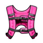 Amstaff Fitness Weighted Vest - Weight Vest for Running, Strength Training & Muscle Building, Features Reflective Stripe for Safe Outdoor Workouts (12lbs, Pink)