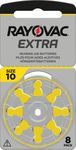 80 x RAYOVAC Extra Hearing Aid Batteries Type 10 - PR70 - Colour Code Yellow - 1.45 Volt - Pack of 80 (10 x 8 Batteries)