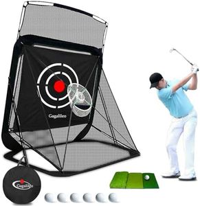 Gagalileo Pop Up Golf Hitting Net: 9x7x7FT Practice Golf Cage with Target Portable Backyard Garage Training for Driving Chipping Swing Beginners & Golf Enthusiasts