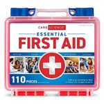 Care Science First Aid Kit, 100 Pieces | Professional Use for Travel, Work, School, Home, Car, Survival, Camping, Hiking, and More