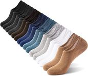 IDEGG No Show Socks Men Low Cut Ankle Short Socks for Men Casual Athletic Socks with Non Slip Grip