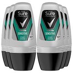 Sure Men Motion Sense Antiperspirant Deodorant Sensitive Dry Roll-On that keeps up to 48 hours of protection from sweat and body odour helps keep you fresh on the move, 50 ml Bulk Buy 6 Pack