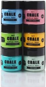 Little Birdie Home Decor Chalk Paint - 6Pcs X 20Ml 1 Kit (Colour Fusion) | Chalk Paint for Canvas, Wood Furniture, Wall, Home Decor, Glass, Terracotta Pots | Multi Surface Paint