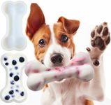 Goldream Bone Shape Edible Dog Chew Toys Making Silicone Molds, DIY Flavors for All Size Dogs. Food Grade Large Bone Ice Cube Molds for Dog Cooling, Dog Birthday Cake Maker. Dog Treat Molds 2 Pack