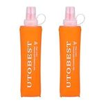 UTOBEST Running Soft Flask,250ml/500ml Hydration Accessories Lightweight Collapsible For Running Vest pockets,High-Flow Valve，Easy To Clean，2pcs