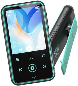 AGPTEK 64GB MP3 Player with Clip, 1.8 inch Bluetooth 5.3 Music Player with FM Radio, Voice Recorder for Sport Running, Supports up to 128GB TF Card, Model: M2, Blue