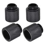 uxcell Male to Female Extender Fitting G1/4 x 15mm for PC Water Cooling System Black 4pcs