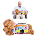 Fidget Dog Blanket for Elderly, Fidget Sensory Dog Blanket for Seniors with Alzheimer’s, Dementia Products for Elderly, Sensory Fidget Blanket