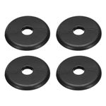 sourcing map 4pcs Wall Split Flange 70mm / 2.8" OD Escutcheon Plate ABS Round Self-Adhesive Plumbing Cover Plates for 16mm / 0.6" Dia Water Pipe Faucet Decoration Accessories, Black