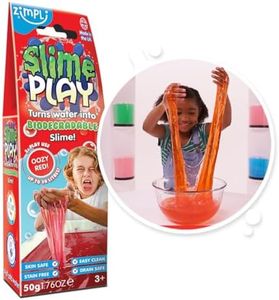 Slime Play Red from Zimpli Kids, Magically turns water into gooey, colourful slime, Magic Putty for Children, Stress Relief Toy, Preschool Toys for Ages 3 and up, Sensory Birthday Gift, Imaginary Play
