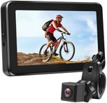 Bike Camera Rechargeable Battery 360° Rotation - 4.3'' HD 1080P Monitor Color Night Vision 3 Mins Easy Installation Wide View Handlebar Bicycle Rear View Camera for Mountain Ebike