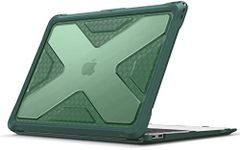 Fintie Case for MacBook Air 13 Inch A2337 (M1) / A2179 / A1932 (2018-2021 2022 Release) - Heavy Duty Hard Shell Case Cover with TPU Bumper for MacBook Air 13 Retina Display w/Touch ID, Midnight Green