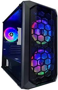 Apevia PRODIGY-BK Micro-ATX Gaming Case with 1 x Tempered Glass Panel, Top USB3.0/USB2.0/Audio Ports, 3 x RGB Fans, Black Frame