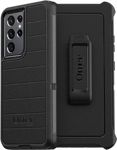 OtterBox Galaxy S21 Ultra 5G (ONLY - Does NOT FIT Non-Plus or Plus Sizes) Defender Series Case - Black, Rugged & Durable, with Port Protection, Includes Holster Clip Kickstand
