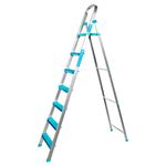 Casa Copenhagen Designed in Denmark, 7-Step Foldable Aluminium Ladder Laser Cut with Super Advance Sure-Hinge Technology, 7 Years Warranty - Neo Teal