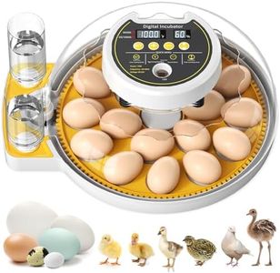 18 Egg Incubator with Automatic Egg Turning and Humidity Control, Egg Incubators for Hatching Eggs Chicken Ducks Goose Quail Pigeon Turkey, Fully Automatic Incubator for Home Classroom Lab Farm