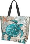 AZJOYLIFE Sea Turtle Tote Bag for W