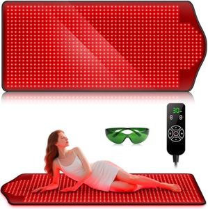 Viconor Red Light Therapy Mat for Body, 73"x 32", 1090 LEDs, 660nm & 850nm, Black, Large