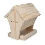 Navaris DIY Wooden Bird House - 17 x 13 x 17.5cm - Build Your Own Birdhouse Kit Outdoor Garden Bird Table Feeder Box for Wild Birds, Sparrows and More