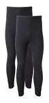 Heatwave® Pack of 2 Men's Thermal Trousers Long Johns Warm Plus Size Underwear Baselayer Winter Outdoor Ski Wear Thermals, Black 3XL