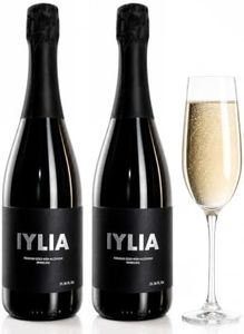IYLIA Non Alcoholic Sparkling Wine, White (750ml) 2 Pack - 0.0% ABV