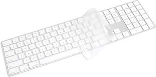 OJOS Keyboard Cover Compatible with 2017-2019 Apple Magic Keyboard with Numeric Keypad US Layout Model MQ052LL/A and A1843-Clear