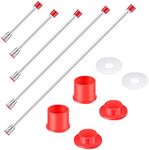 5 Pieces Airless Paint Sprayer Tip Extension Pole Extension Rod for Airless Painting Spray Gun with Red Guard (40,29.95,20,12,7.8 Inches)