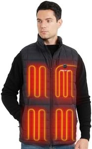 Venustas Men's Heated Down Vest with Battery Pack 7.4V Included, 90% Duck Down Lightweight Electric Vest for Hiking Hunting