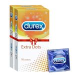 Durex Condoms, Extra Dots- 10s (Pack of 2)