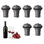 6-Piece SetWine Stopper Vacuum,Wine Stoppers for Wine Bottles,Wine stoppers,Wine Saver Vacuum Stoppers - Preserve Your Wine for Longer